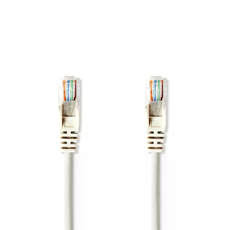 CAT5e nätverkskabel | U/UTP | RJ45 hane | RJ45 hane | 5.00 m | Rund | PVC | Grå | Kuvert - Dator och nätverk - 5412810275557 - 1