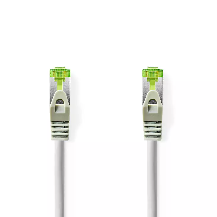CAT7 nätverkskabel | S/FTP | RJ45 hane | RJ45 hane | 10.0 m | Snagless | Rund | LSZH | Grå | Låda - Dator och nätverk - 5412810332847 - 1