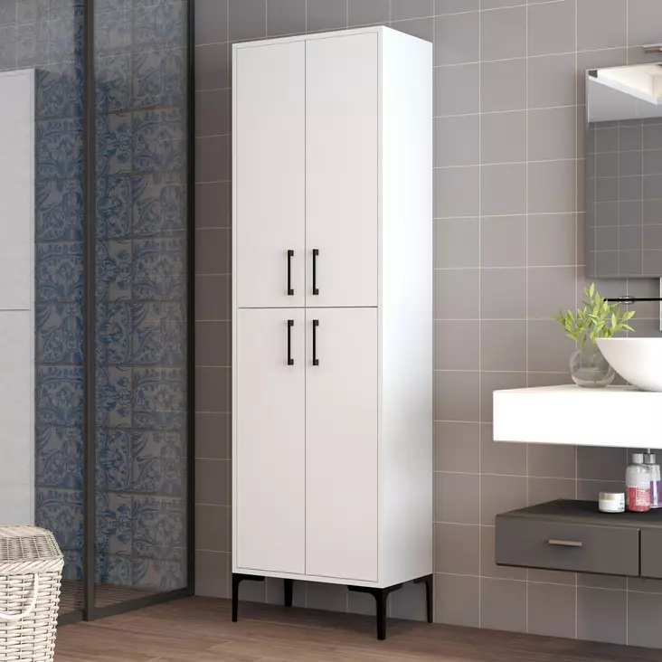 Förvaringsskåp Hanah Home Berlin A Vit Spånskiva 60x200x35 cm - Skåp och byråer - 8683342460767 - 1