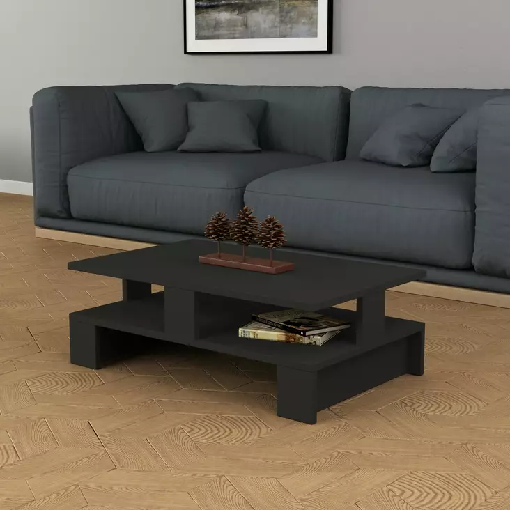 Soffbord Hanah Home Mansu Antracit Spånskiva 80x27,5x50 cm - Soffbord - 8681875277777 - 1