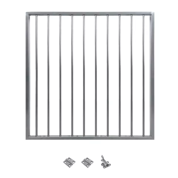 Green Land Garden aluminiumgrind, silver - Stängselstolpar - 6438014347387 - 1