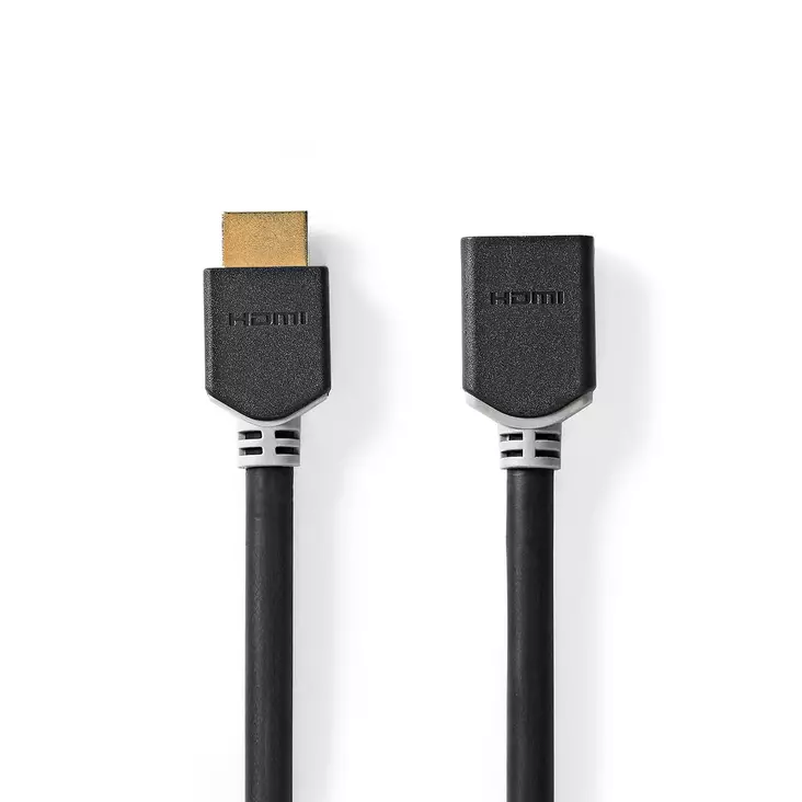 High Speed HDMI kabel med Ethernet | HDMI Kontakt | HDMI Utgång | 8K@60Hz | eARC | 48 Gbps | 2.00 m | Rund | PVC | Antracit | Låda - HDMI-kablar - 5412810412167 - 1