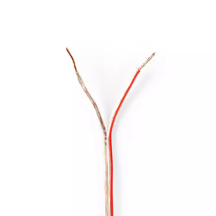 Högtalarkabel | 2 x 0.75 mm² | CCA | 15.0 m | Rund | PVC | Transparent | Emballage - Ljudkablar - 5412810312467 - 1