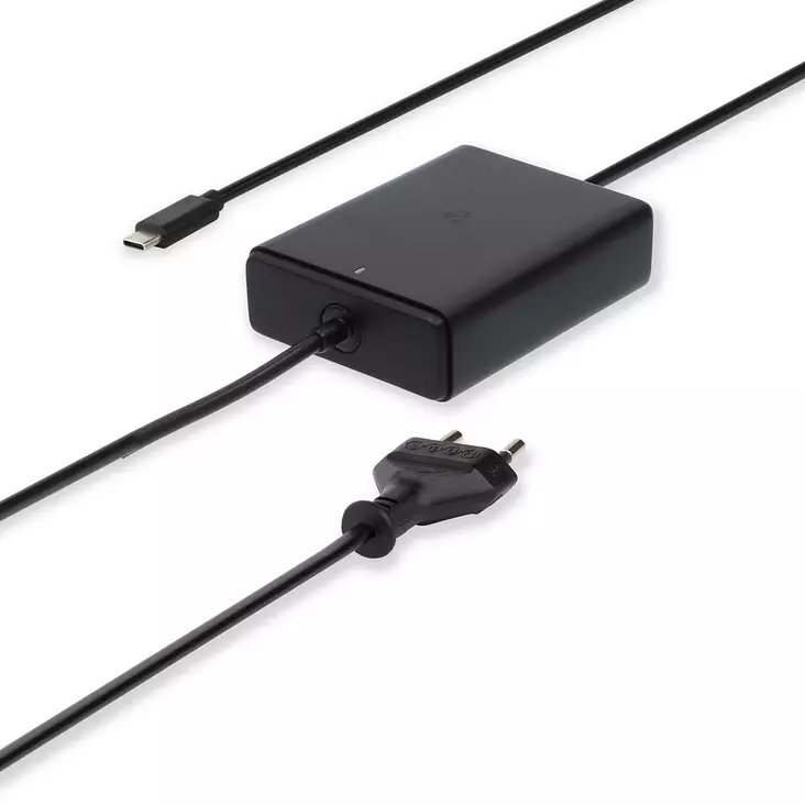 Notebook Adapter | GaN | 45 W | 5 / 9 / 12 / 15 / 20 V DC | 2.25 / 2.33 / 2.92 / 3.0 A | Apparat: Notebook / Smartphone / Tablet | Euro / Typ-C (CEE 7/16) - Allmänna strömförsörjningar och adaptrar - 5412810441167 - 1
