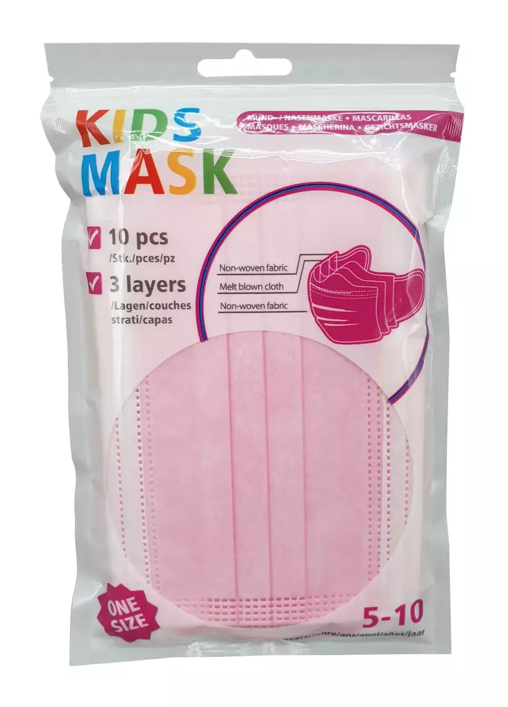 Kasvomaski lapsille pinkki - Munskydd och ansiktsmasker - 4029811454617 - 1