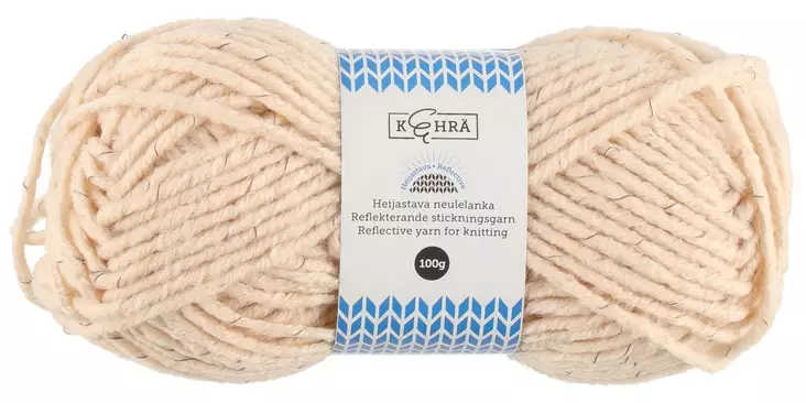 Kehr=C3=A4 neulelanka heijastava beige 100 g - Trådar och sybehör - 6410413205567 - 1