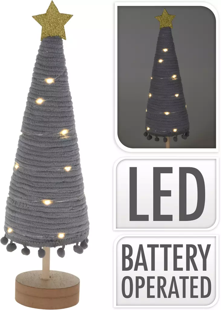 Gran 20 Led grå - Ljusträd och ljusgrenar - 8720573324267 - 1