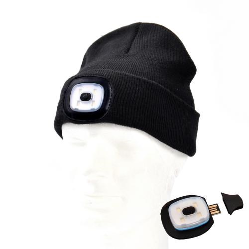 Led Pipo 1W USB ladattava musta - Mössor, hattar och kepsar - 6438152098417 - 1