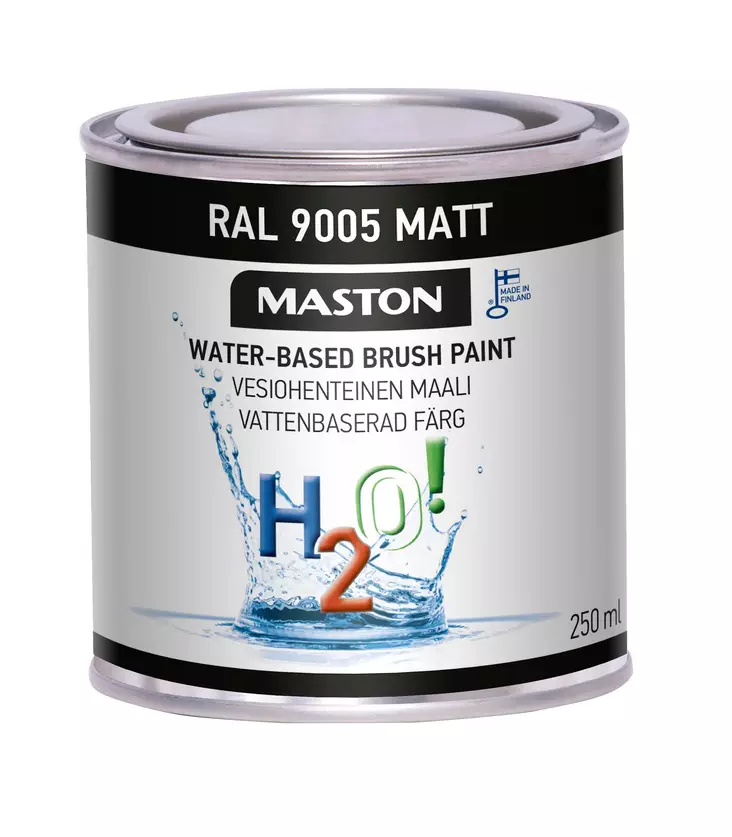 Maali H2O! RAL9005 Matt - Metall- och möbelmålningar - 6412490005887 - 1