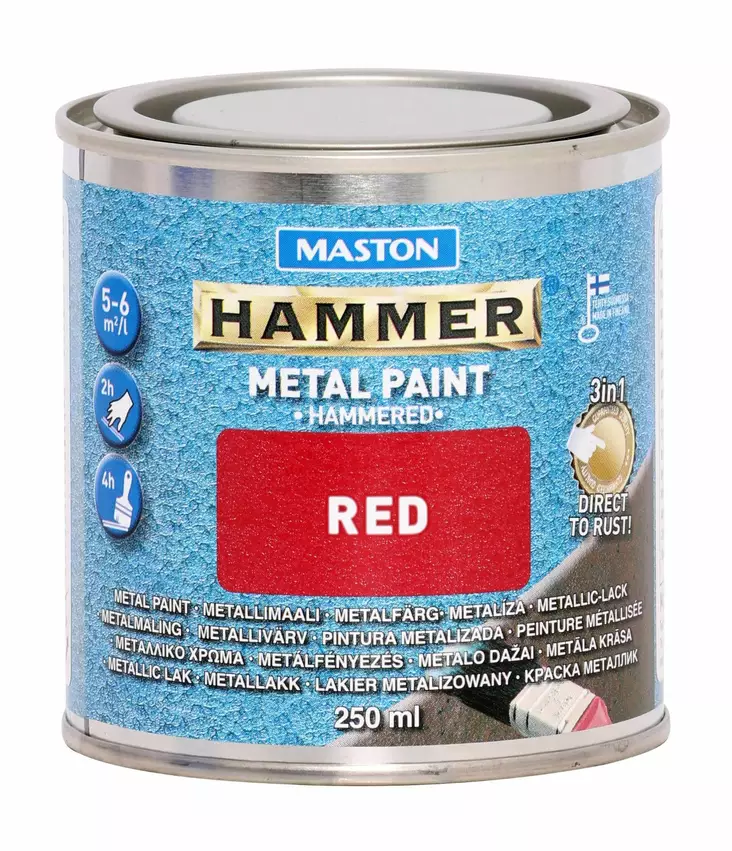Maali Hammer Vasaralakka punainen 250ml - Metall- och möbelmålningar - 6412498870067 - 1