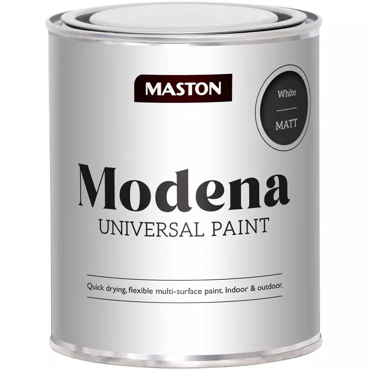 Färg Modena mattvit 1 L - Metall- och möbelmålningar - 6412490031237 - 1