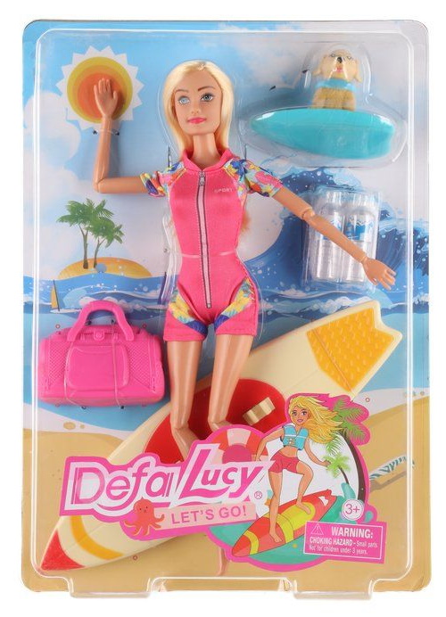 Nukke surffilaudalla 29 cm Defa Lucy - Dockor och docktillbehör - 6410416151717 - 1