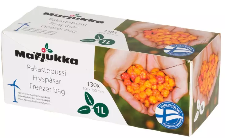Pakastepussi Marjukka 1 l 130 kpl - Matfrysning och konservering - 6410413200777 - 1