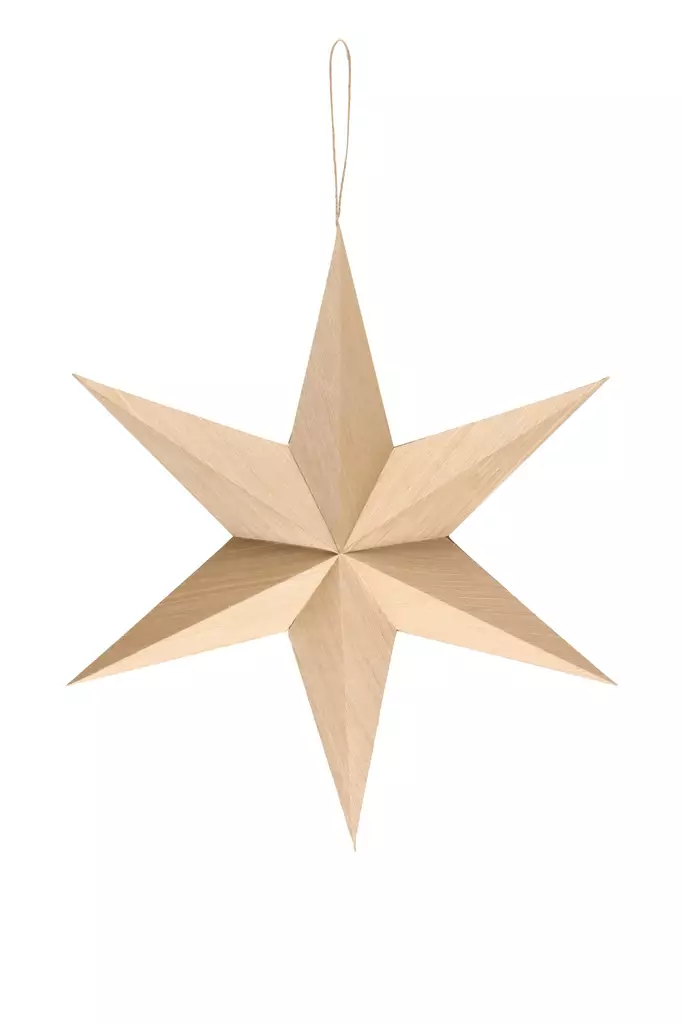 Paperit=C3=A4hti 6 sakaraa 50 cm natural - Juldekorationer och textilier - 6410416211497 - 1