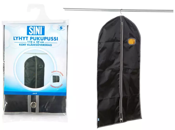 Pukupussi lyhyt 110 x 60 cm - Klädpåsar och galgar - 6423800014307 - 1