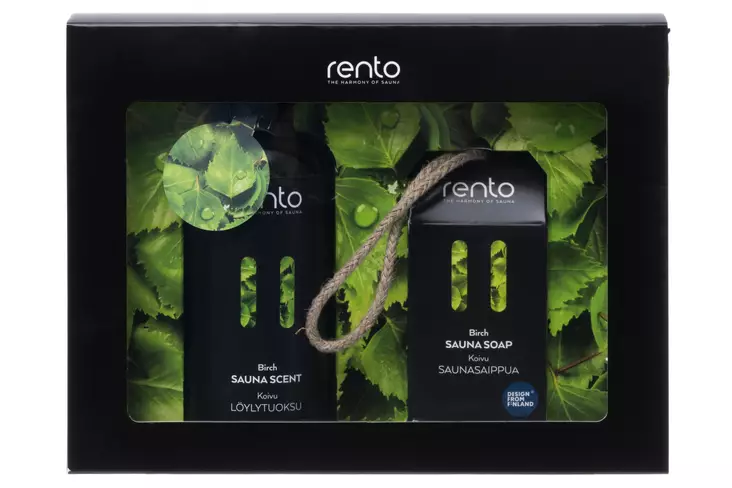 Rento presentförpackning doft och tvål björk - Bastutextilier och bastutillbehör - 6410416116877 - 1