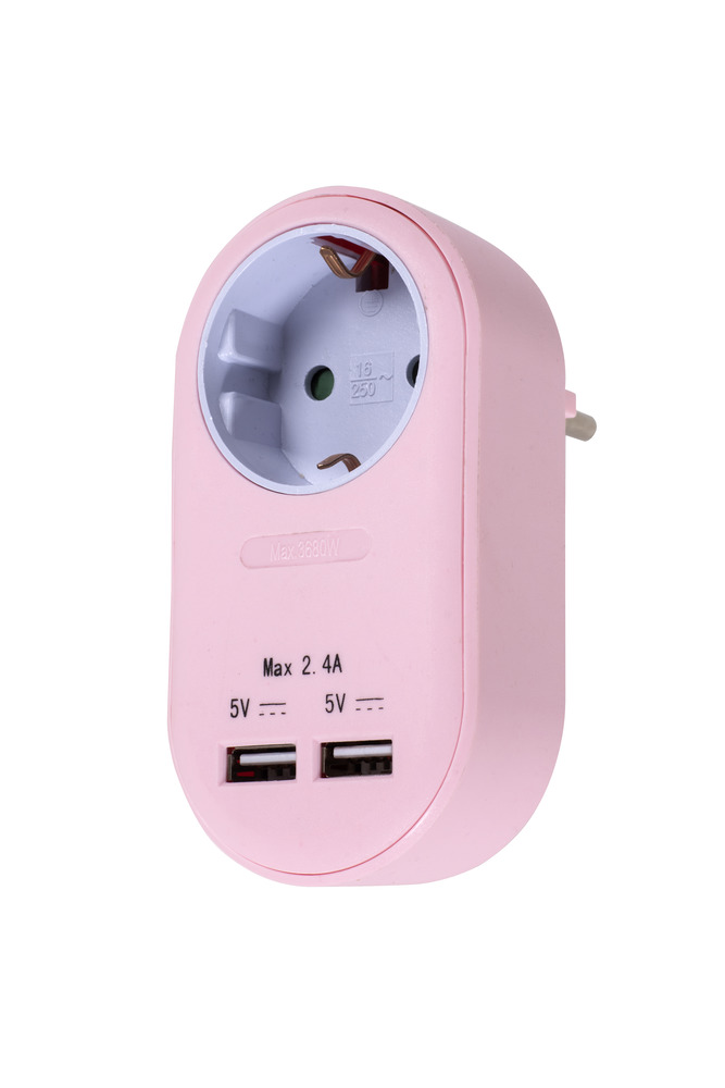 Roosa nauha pistoke - Grenuttag och reseadaptrar - 6435200257147 - 1