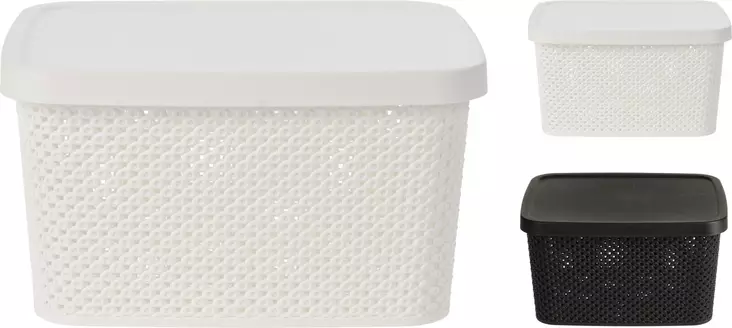Förvaringslåda med Lock 27,5x22x15 cm - Plastlådor och förvaringslådor - 8720573156837 - 1