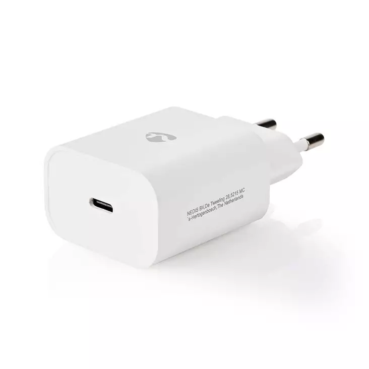 Väggladdare | 20 W | PD3.0 20W | Snabbladdnings funktion | 1.67 A / 2.22 A / 3.0 A | Antal utgångar: 1 | USB-C | Lightning 8-Pin (Lös) Kabel | 1.00 m | Automatiskt val av Spänning | Vit - Nätladdare - 5412810334667 - 1