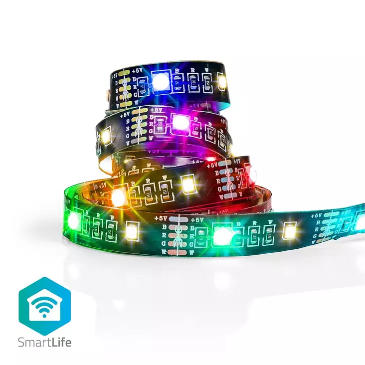 SmartLife LED-Remsa | RGB / Varm Vit | SMD | 2.00 m | IP20 | 2700 K | 380 lm | Android / IOS - LED-remsor - 5412810335077 - 1