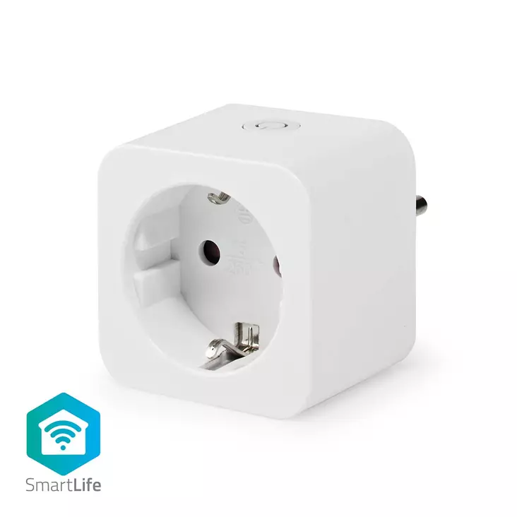 SmartLife Smart Plug | IP21 | Strömmätare | 3680 W | Hybrid (CEE 7/7) | 0 - 55 °C | Android / IOS | Vit | 1 st. - Smarta eluttag - 5412810448357 - 1