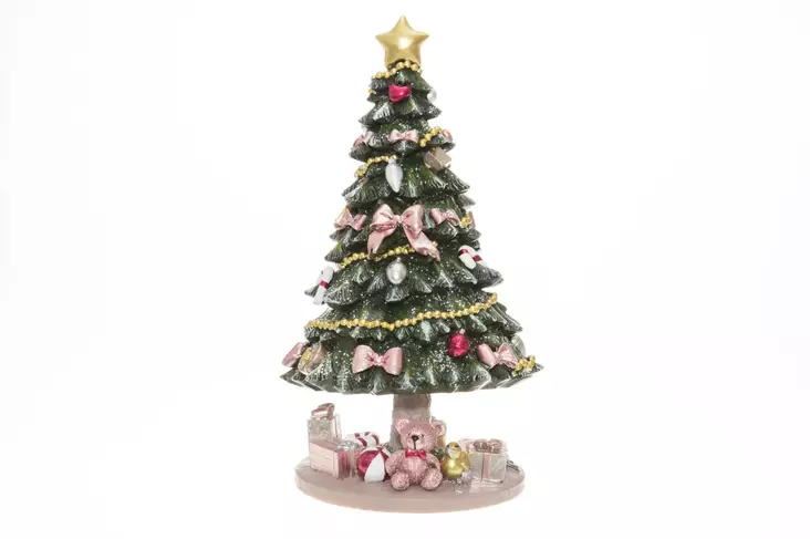 Soittorasia Joulukuusi pinkki 23 cm - Juldekorationer och textilier - 6410413311497 - 1