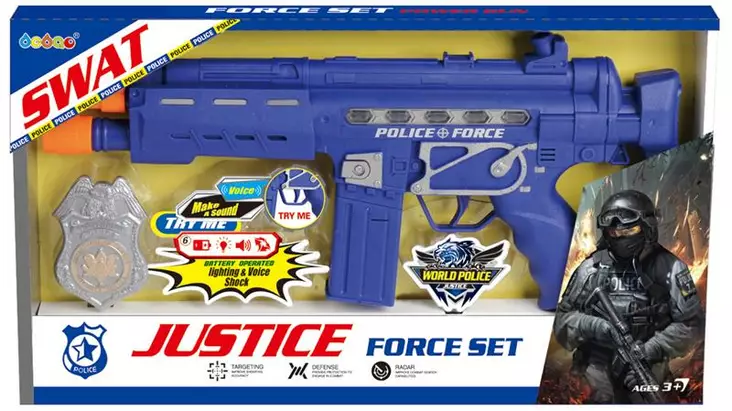 Swat poliisiase paristok=C3=A4ytt=C3=B6inen - Leksaksvapen - 6438484009907 - 1