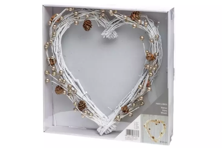 Syd=C3=A4nkranssi 32cm valkoinen - Dekorationer, prydnadsföremål - 6410412866387 - 1