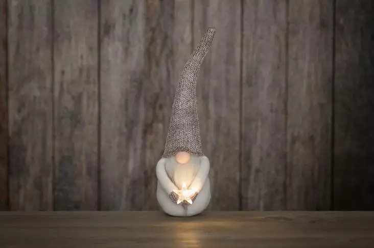 Tonttu t=C3=A4hti k=C3=A4dess=C3=A4 Led-valo 41 cm - Juldekorationer och textilier - 6410416272887 - 1