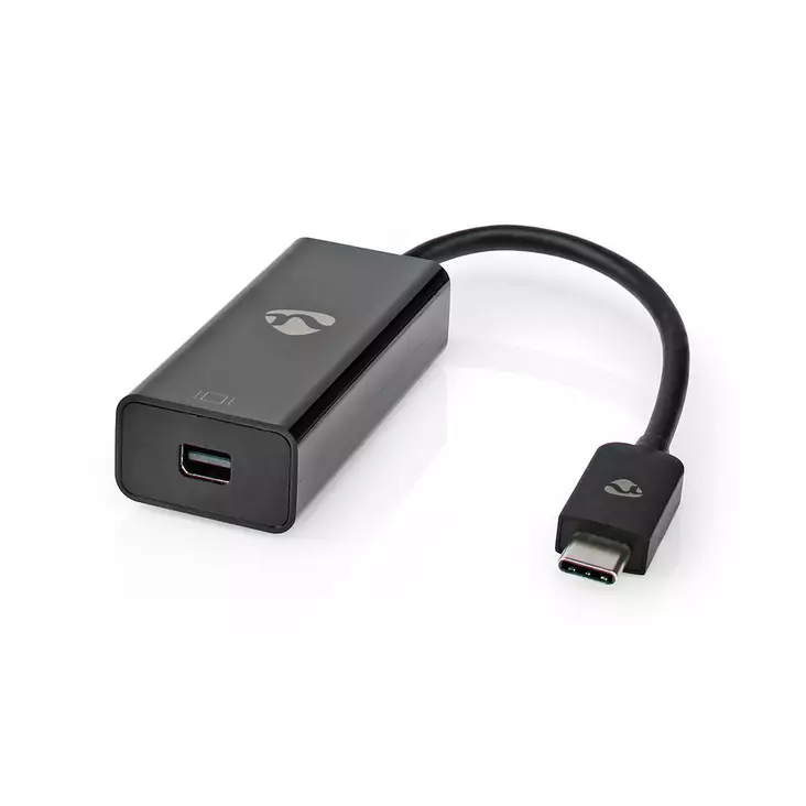 USB-C Adapter | USB 3.2 Gen 1 | USB-C Hane | Mini DisplayPort Hona | 8K@60Hz | 0.20 m | Rund | Nickelplaterad | PVC | Svart | Plastpåse - Dator och nätverk - 5412810331437 - 1