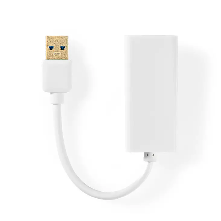 USB-nätverkskort | USB 3.2 Gen 1 | 1 Gbps | USB-A Hane | RJ45 Hona | 0.20 m | Rund | Nickelplaterad | Bar koppar | Vit | Låda - Dator och nätverk - 5412810328727 - 1