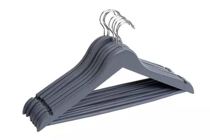 Galge 8 st grå - Klädpåsar och galgar - 6416096174367 - 1