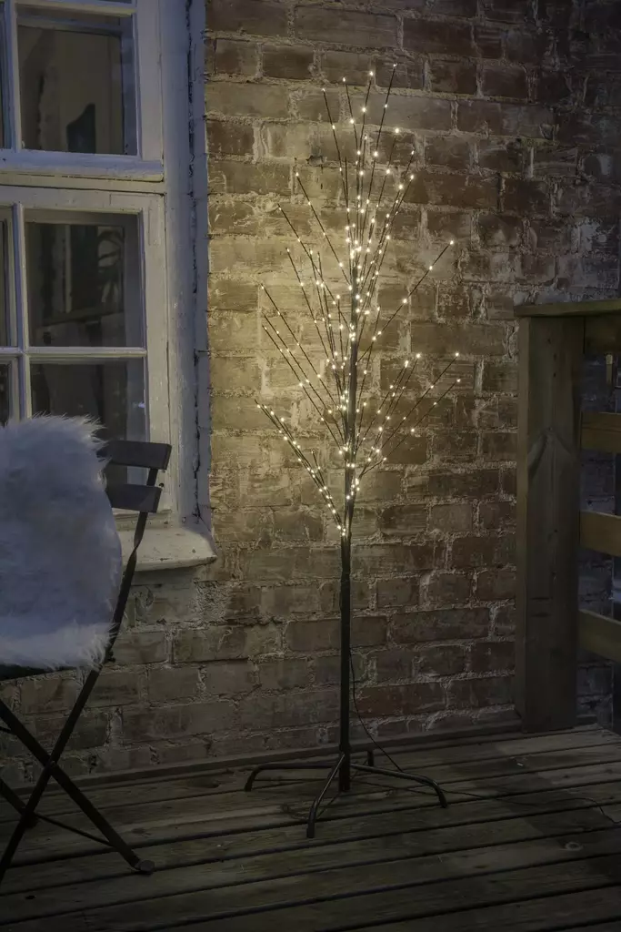 Valopuu Baum 1,50 m tumma ip44 p=C3=A4=C3=A4kuva=20 - Ljusträd och ljusgrenar - 6435200249937 - 1