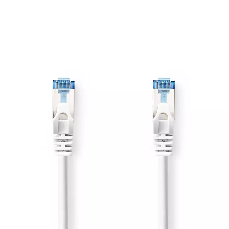 CAT6a nätverkskabel | S/FTP | RJ45 hane | RJ45 hane | 0.50 m | Snagless | Rund | LSZH | Vit | Label - Dator och nätverk - 5412810424207 - 1