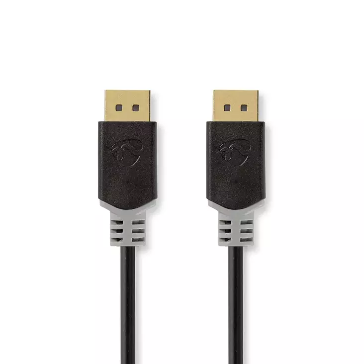 Displayport-kabel | DisplayPort Hane | DisplayPort Hane | 8K@60Hz | Guldplaterad | 2.00 m | Rund | PVC | Antracit | Låda - Dator och nätverk - 5412810443307 - 1