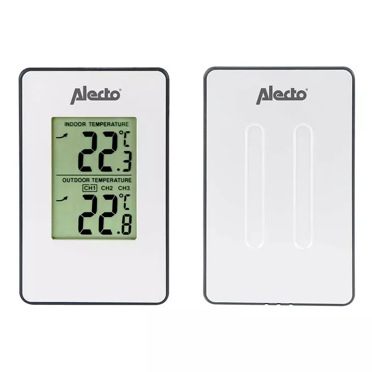 Väderstation med trådlös sensor vit - Termometrar och väderstationer - 8712412676217 - 10