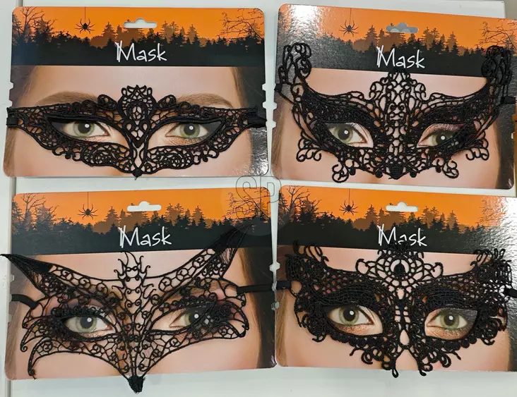 Elegant Halloween spetsmask för vuxna – lätt, återanvändbar maskeradkostym för fester och karnevaler - Bärbara festtillbehör - 8721037445337 - 1