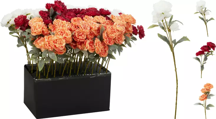 Konstblomma Peony Rose 70cm – Rik och hållbar dekorationsblomma för heminredning och presentidéer - Konstgjorda växter och plastblommor - 8721037528337 - 1