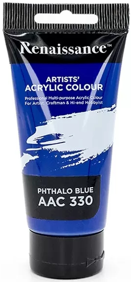 Akryylimaali 75 ml Phthalo Blue - Akrylfärger och målarfärger - 8851907234317 - 1