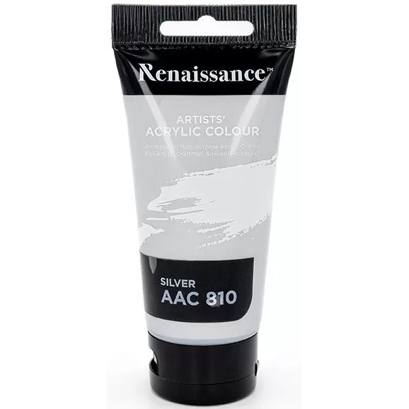 Akryylimaalit 75 ml, metallisÃ¤vyt hopea - Akrylfärger och målarfärger - 8851907234447 - 1