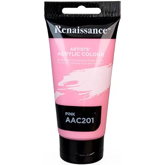 Akryylimaali 75 ml Pink - Akrylfärger och målarfärger - 8851907305437 - 1