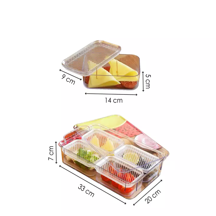 Frukostset Hermia Transparent Plast 5 Delar - Serveringsfat - 8684282978237 - 1