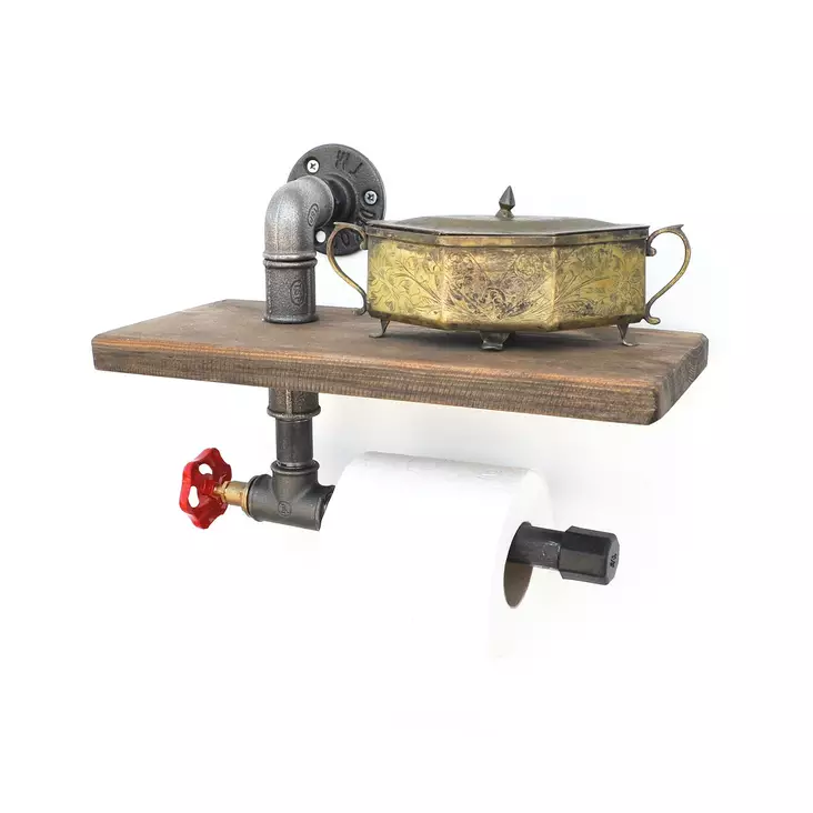 Klädhängare Hanah Home Boruraf175 Valnöt Metall 31x22x14 cm - Möbler - 8681875503197 - 1