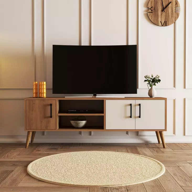 TV-bänk Hanah Home Exxen Ek Spånskiva 150x52x34 cm - TV-bänkar - 8683743041947 - 1