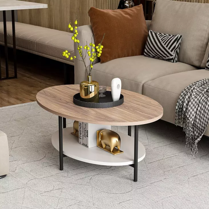 Soffbord Hanah Home Elis Ek Spånskiva 90x36x60 cm - Soffbord - 8683742465867 - 1