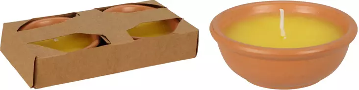 Citronellaljusset terrakottaskål 2 st - Myggsprayer och bekämpningsmedel - 8720573964357 - 1