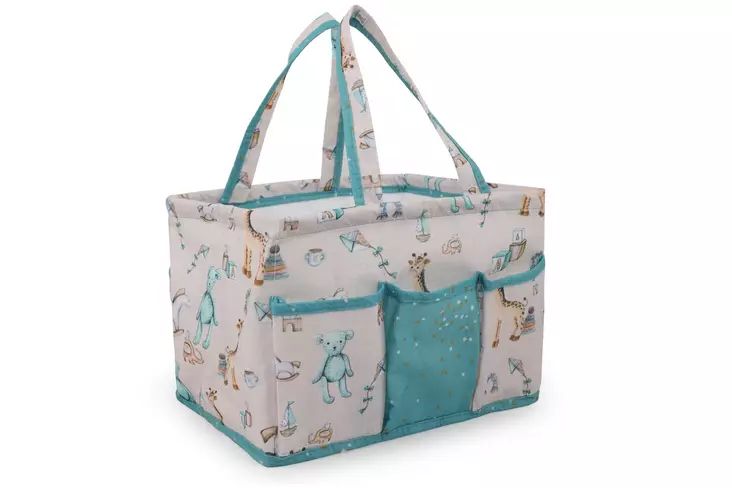 Filtkorg, blå, 30 cm x 21 cm x 20 cm, stilren, hållbar, rymlig - Förvaringslådor och korgar - 8683743432257 - 1