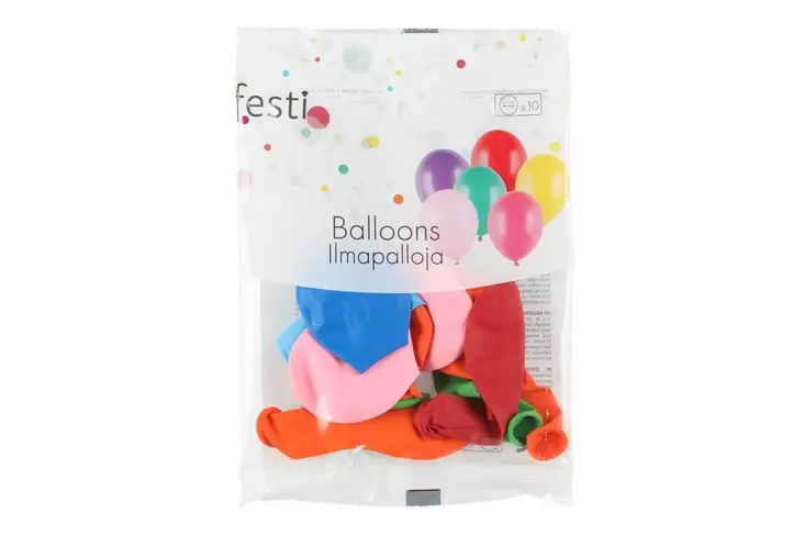 Ballong 22 cm 10 st - Ballonger och tillbehör - 6410416344027 - 1