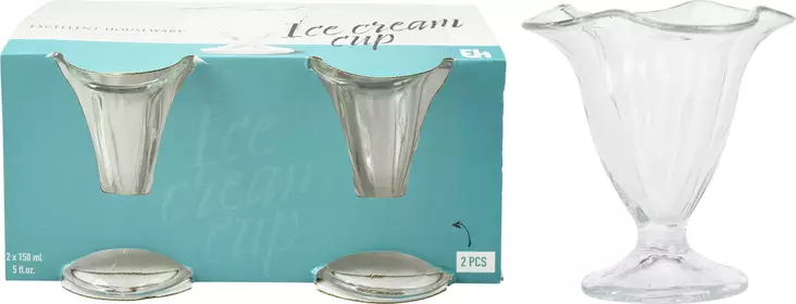 Glassbägare för glass 150 ml set 2 st - Serveringsfat - 8721037044257 - 1
