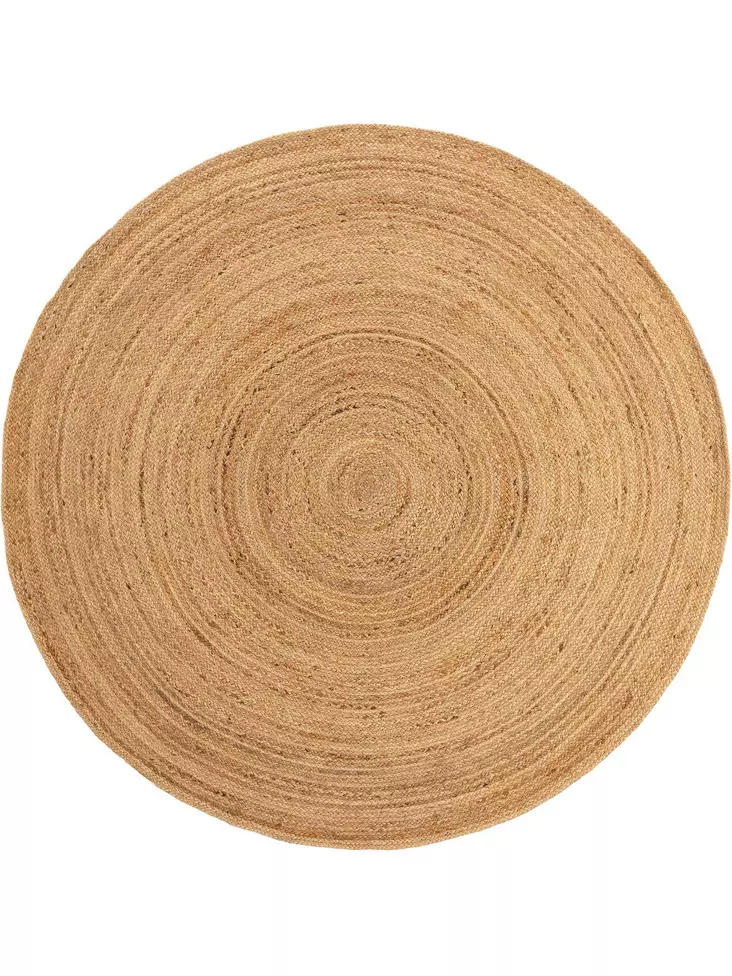 Matta Conceptum 00023A Camel Jute 120x120 cm - Runda mattor - 8683342471497 - 1